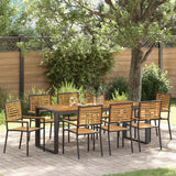 vidaXL Garden Dining Set 5 pcs Black and Brown poly rattan