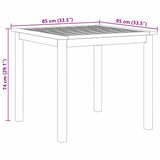 vidaXL Tuin Eettafel Set 3 pcs Zwart Massief Acacia Hout