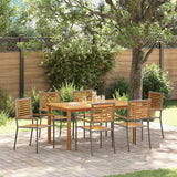 vidaXL Tuin Eettafel Set 3 pcs Zwart Massief Acacia Hout
