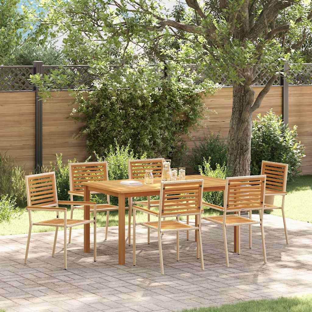 vidaXL Tuin Eettafel Set 3 pcs Zwart Massief Acacia Hout