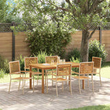 vidaXL Tuin Eettafel Set 3 pcs Zwart Massief Acacia Hout