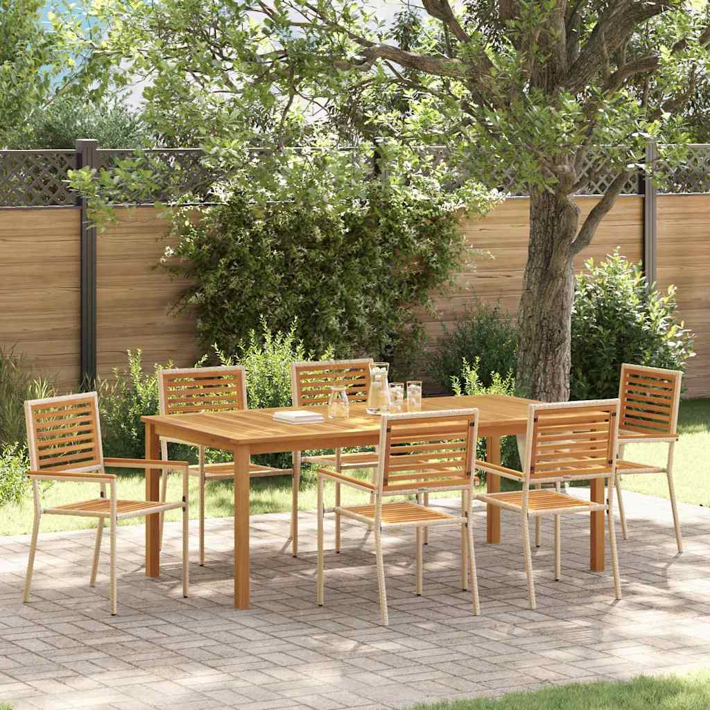 vidaXL Tuin Eettafel Set 3 pcs Zwart Massief Acacia Hout