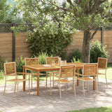 vidaXL Tuin Eettafel Set 3 pcs Zwart Massief Acacia Hout