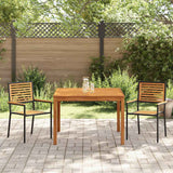 vidaXL Garden Dining Set 3 pcs Black Solid Acacia Wood