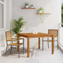 vidaXL Garden Dining Set 3 pcs Black Solid Acacia Wood