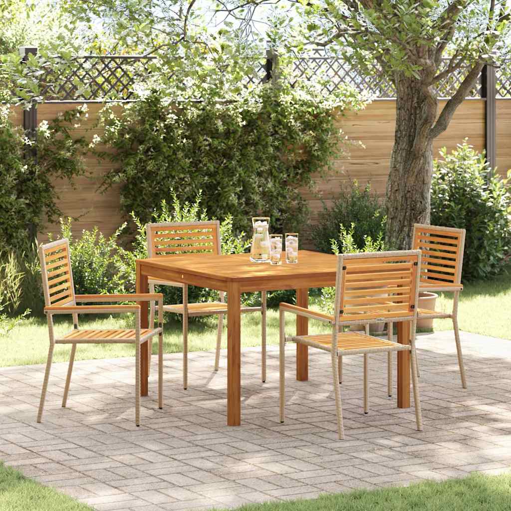 vidaXL Garden Dining Set 3 pcs Black Solid Acacia Wood