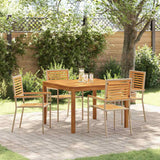 vidaXL Garden Dining Set 3 pcs Black Solid Acacia Wood
