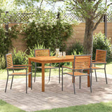 vidaXL Garden Dining Set 3 pcs Black Solid Acacia Wood