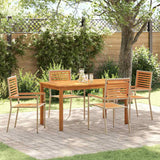 vidaXL Garden Dining Set 3 pcs Black Solid Acacia Wood