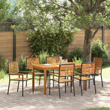 vidaXL Garden Dining Set 3 pcs Black Solid Acacia Wood