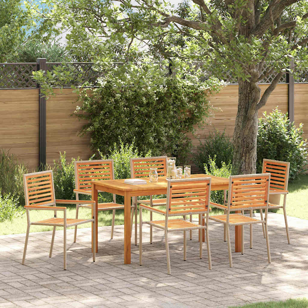 vidaXL Garden Dining Set 3 pcs Black Solid Acacia Wood