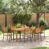 vidaXL Garden Dining Set 3 pcs Black Solid Acacia Wood