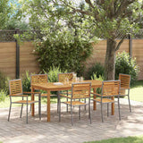 vidaXL Garden Dining Set 3 pcs Black Solid Acacia Wood