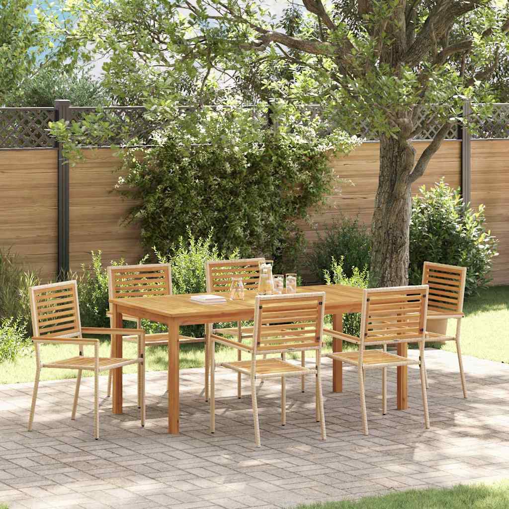 vidaXL Garden Dining Set 3 pcs Black Solid Acacia Wood