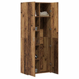 vidaXL Highboard Oud hout 70 x 42.5 x 185 cm Bewerkt hout