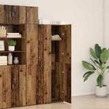 vidaXL Highboard Oud hout 70 x 42.5 x 185 cm Bewerkt hout