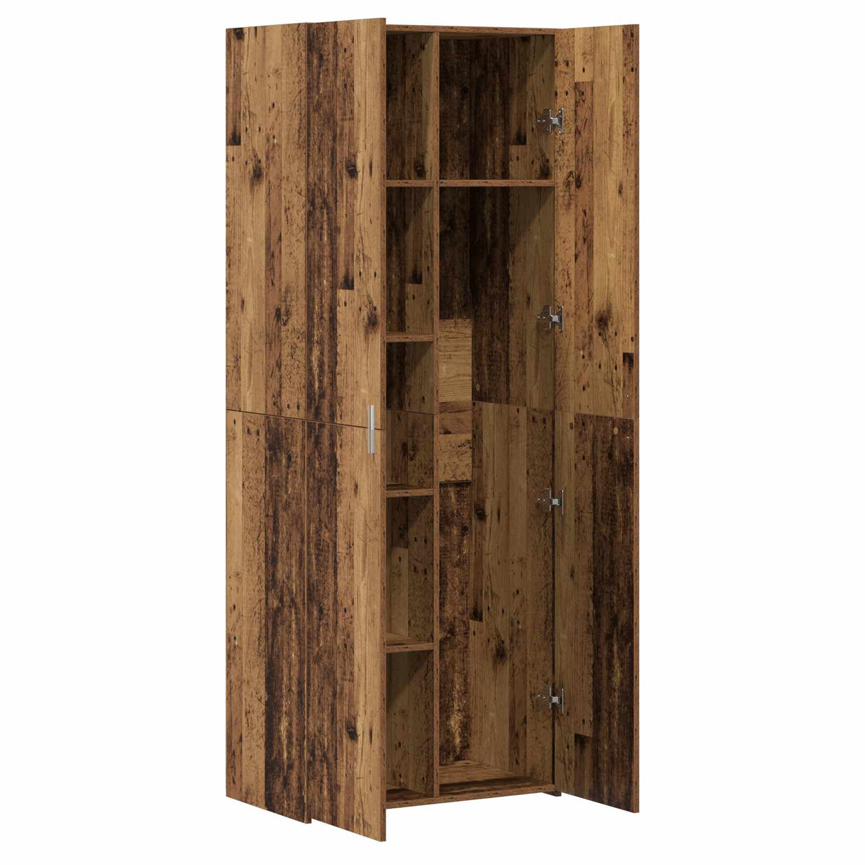 vidaXL Highboard Oud hout 70 x 42.5 x 185 cm Bewerkt hout