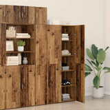 vidaXL Highboard 2 pcs Solid Wood 80 x 42 x 185 cm