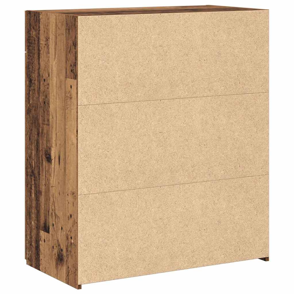 vidaXL Opbergkast met lade Oud hout 80 x 42,5 x 93,5 cm Bewerkt hout