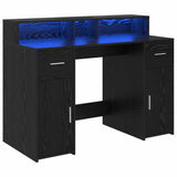 vidaXL Bureau met LED-verlichting 120x55x91 cm bewerkt hout wit