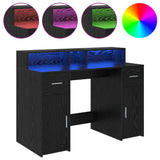 vidaXL Bureau met LED-verlichting 120x55x91 cm bewerkt hout wit