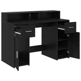 vidaXL Bureau met LED-verlichting 120x55x91 cm bewerkt hout wit