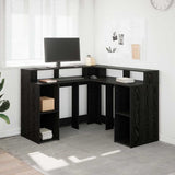 vidaXL Bureau met LED-verlichting 130x130x91 cm bewerkt hout wit