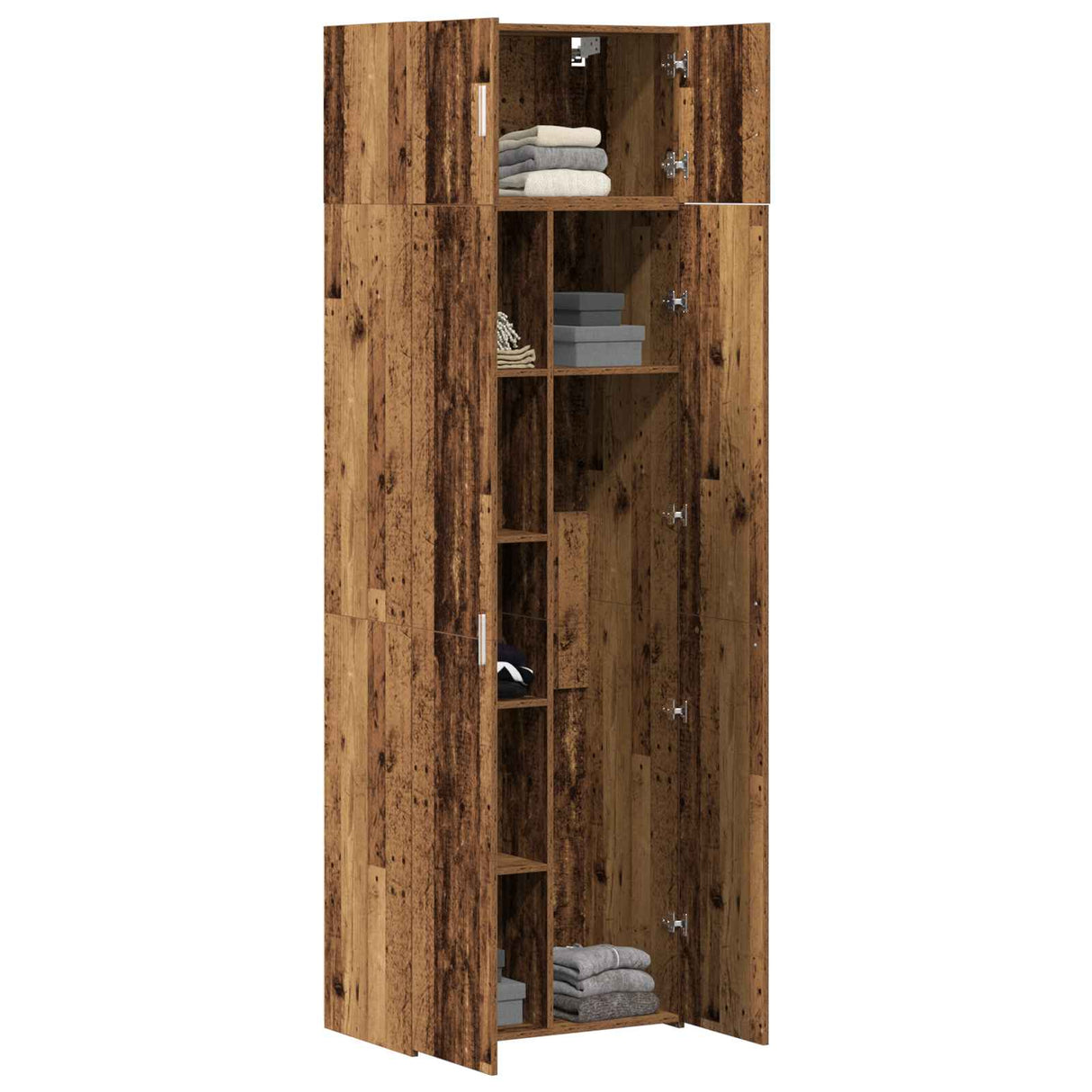 vidaXL Opbergkast 3 pcs Oudhout