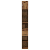 vidaXL Opbergkast met lade 2 pcs Oudhout 30 x 42,5 x 225 cm