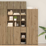 vidaXL Opbergkast met lade 2 pcs Oudhout 30 x 42,5 x 225 cm
