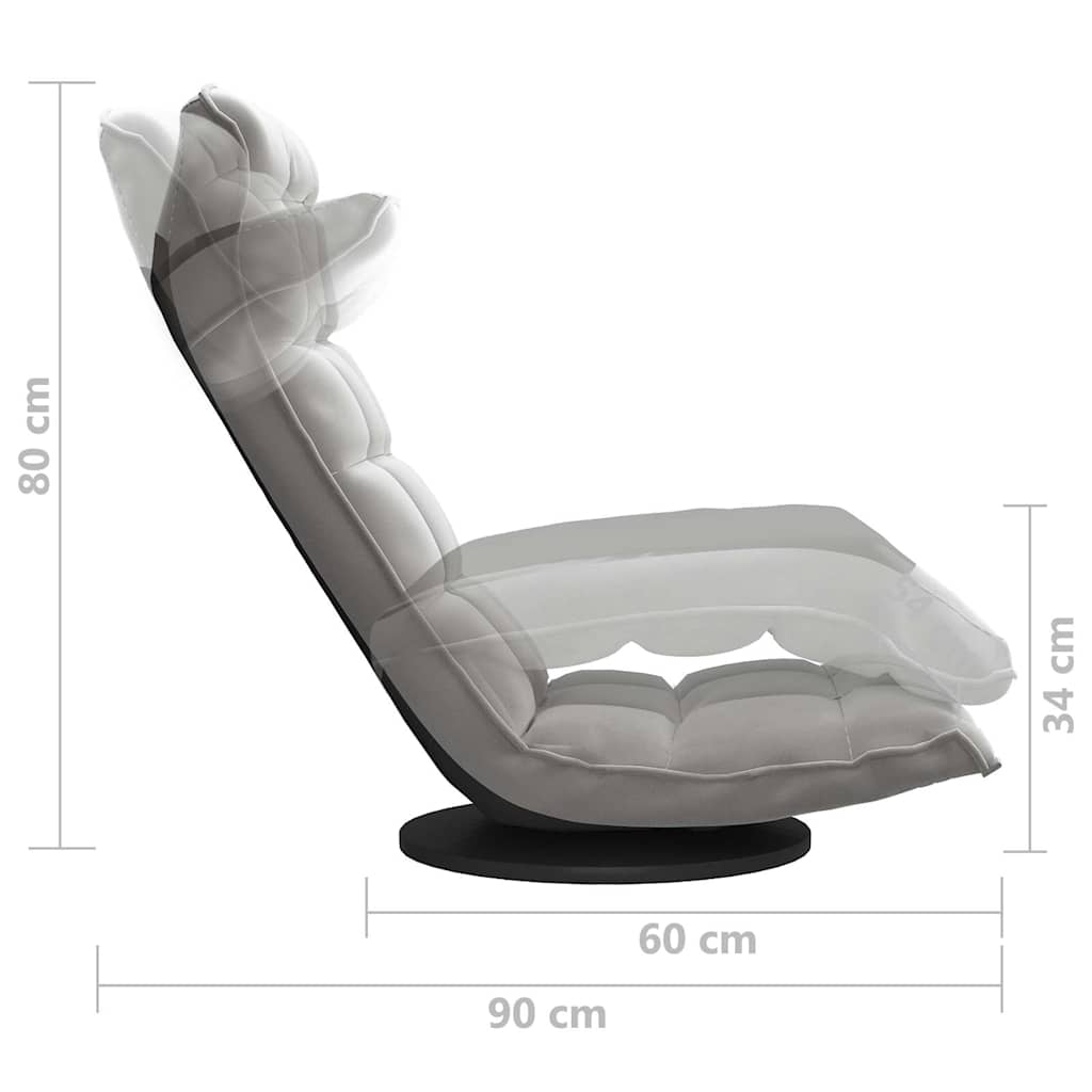 vidaXL Swivel Floor Chair Velvet Blue