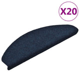 vidaXL Self-Adhesive Stair Mats 15 pcs 56x17x3 cm Light Brown Half Round