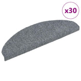 vidaXL Self-Adhesive Stair Mats 15 pcs 56x17x3 cm Light Brown Half Round