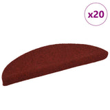 vidaXL Self-Adhesive Stair Mats 15 pcs 56x17x3 cm Light Brown Half Round
