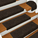 vidaXL Tapis de piège à linge 15 pièces 65x21x4 cm brun clair avec bord droit