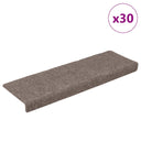 vidaXL Tapis de piège à linge 15 pièces 65x21x4 cm brun clair avec bord droit