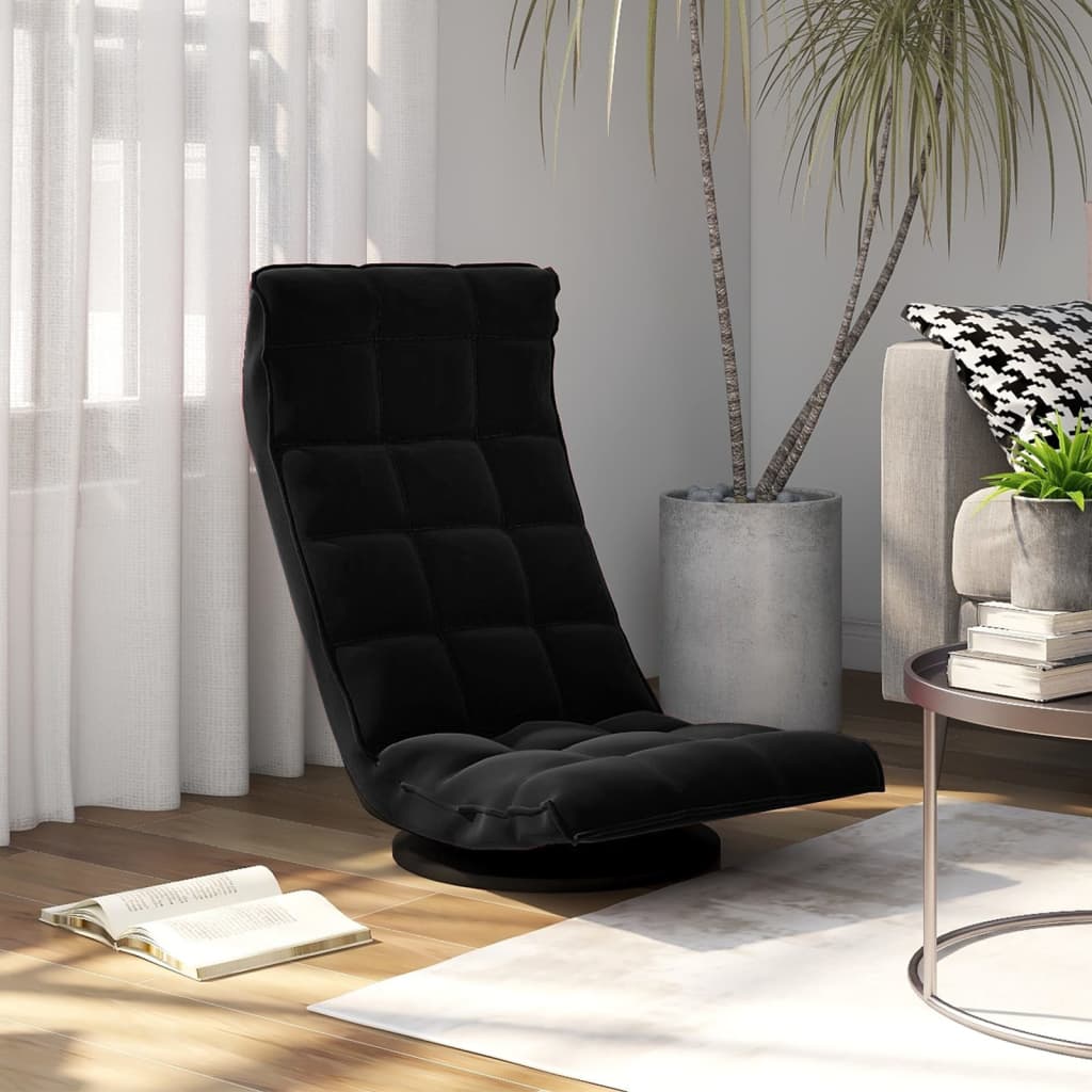 vidaXL Swivel Floor Chair Velvet Blue