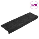 vidaXL Tapis de piège à linge 15 pièces 65x21x4 cm brun clair avec bord droit