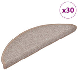 vidaXL Stair Mats 15 pcs 56x17x3 cm Anthracite Half Round