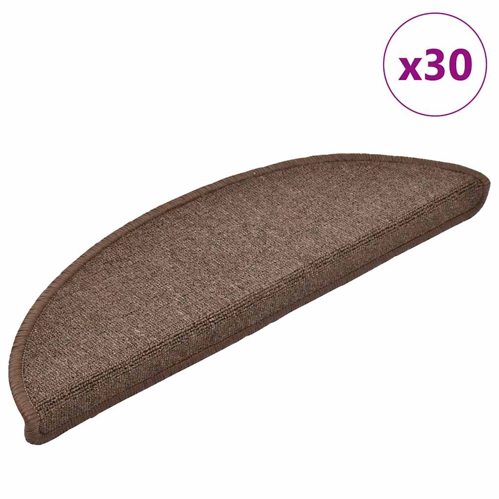 vidaXL Stair Mats 15 pcs 56x17x3 cm Anthracite Half Round