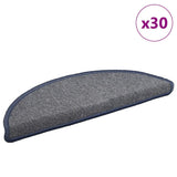 vidaXL Stair Mats 15 pcs 56x17x3 cm Anthracite Half Round