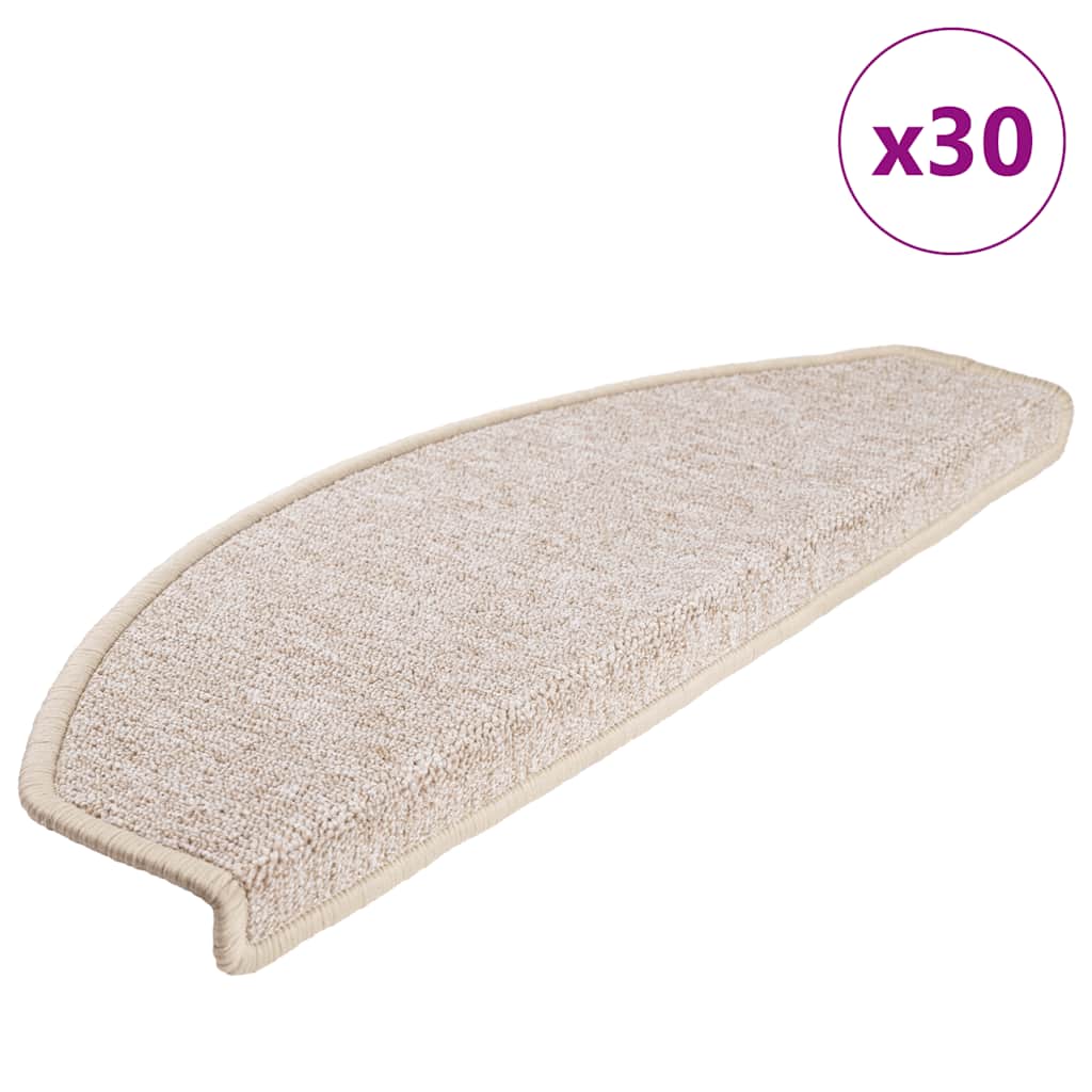 vidaXL Stair Mats 15 pcs 56x17x3 cm Anthracite Half Round