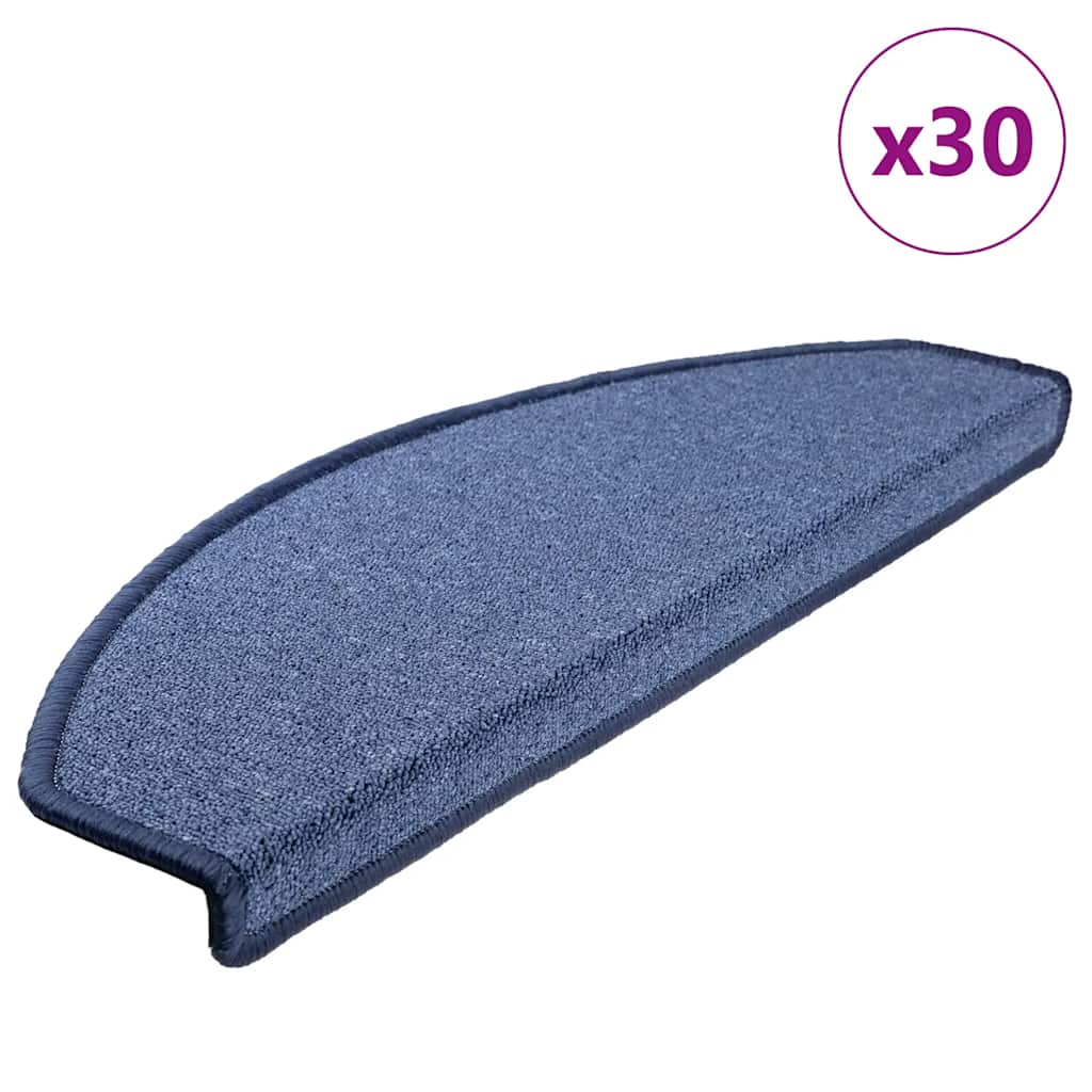 vidaXL Stair Mats 15 pcs 56x17x3 cm Anthracite Half Round