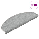 vidaXL Stair Mats 15 pcs 56x17x3 cm Anthracite Half Round