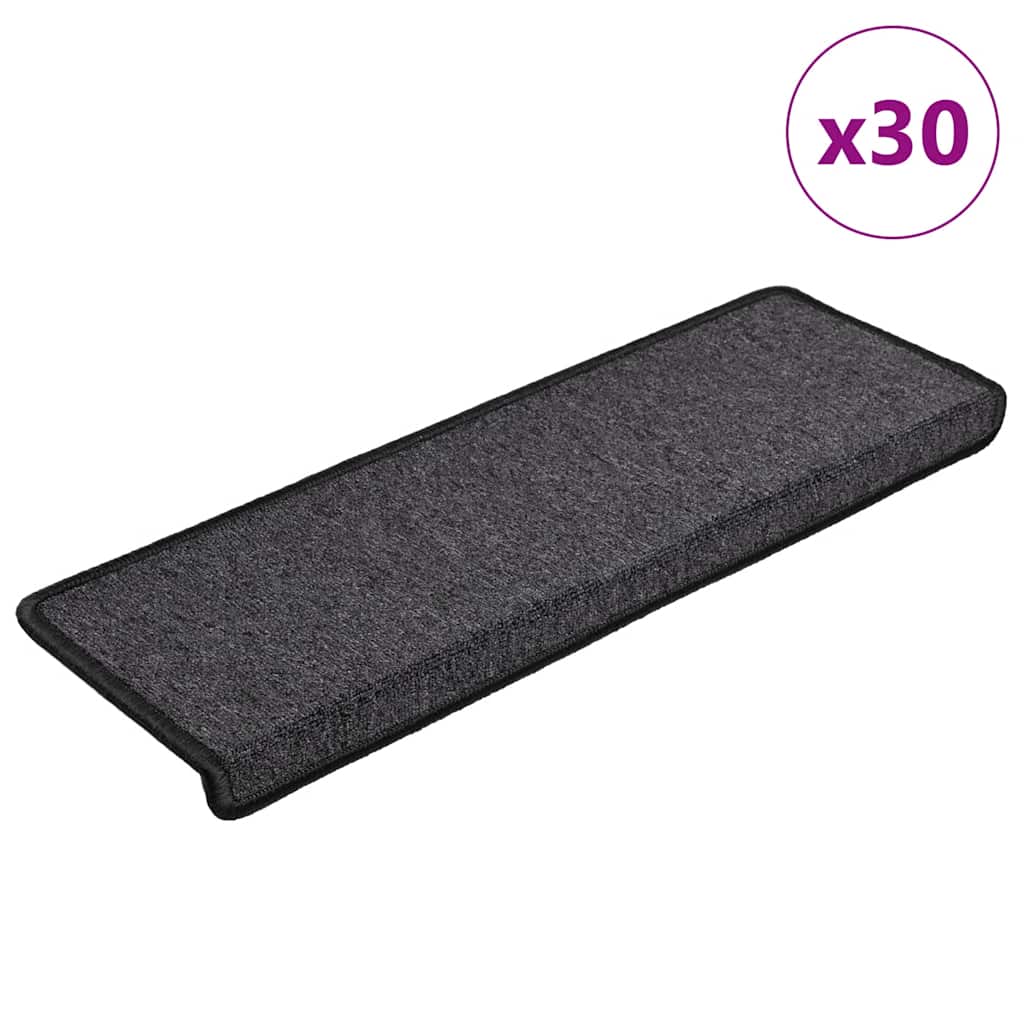 vidaXL Trapmatten 15 st 65x21x4 cm Antraciet Rechthoekige Rand