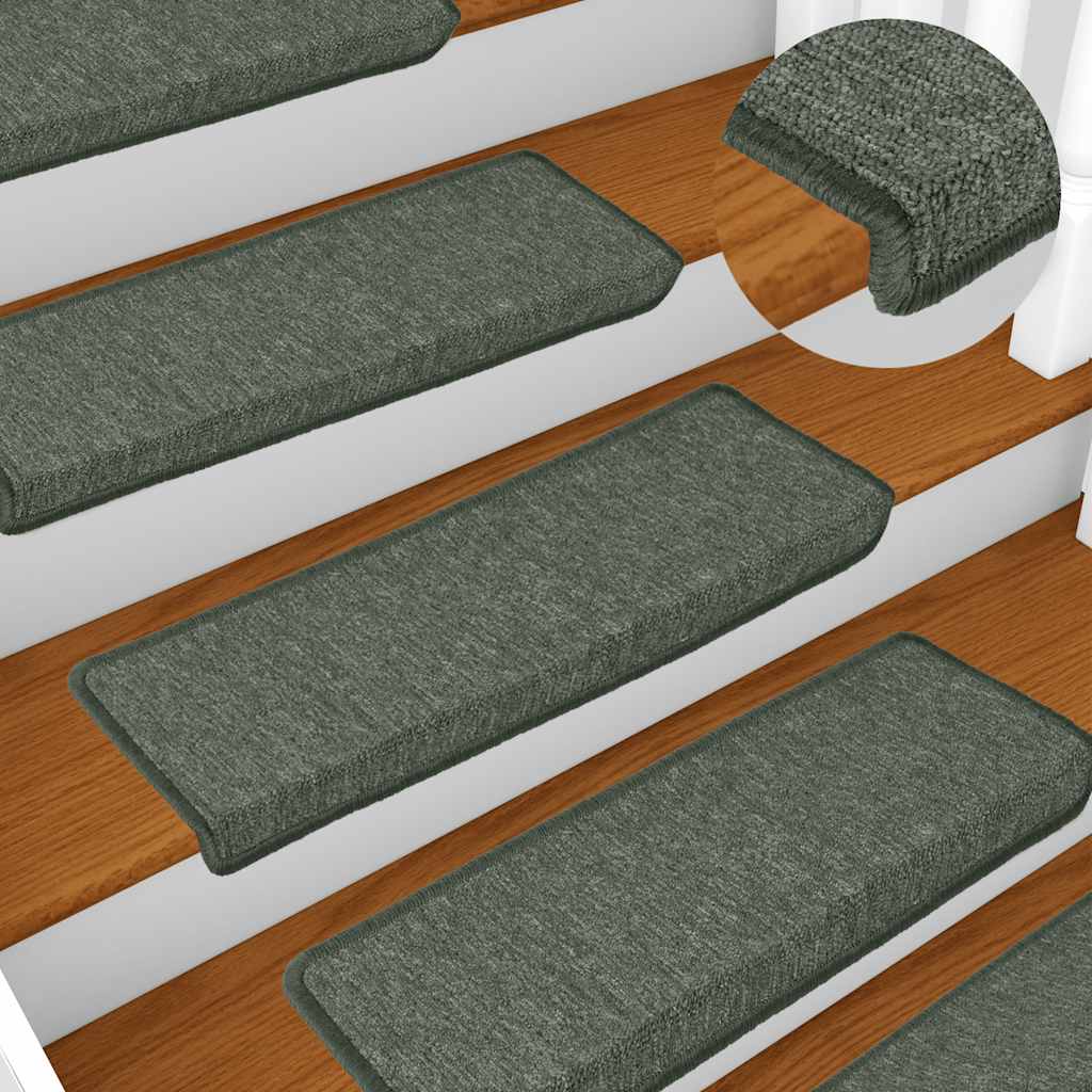 vidaXL Trapmatten 15 st 65x21x4 cm Antraciet Rechthoekige Rand