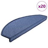 vidaXL Stair Mats 15 pcs 56x17x3 cm Anthracite Half Round
