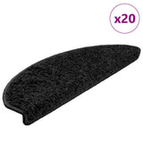 vidaXL Stair Mats 15 pcs 56x17x3 cm Grey Semi-circular