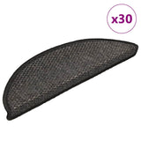 vidaXL Self-Adhesive Stair Mats 15 pcs Sisal-Look 56x17x3 cm Platinum-coloured