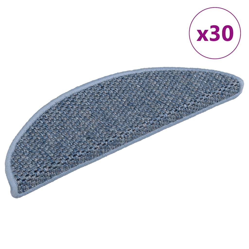 vidaXL Self-Adhesive Stair Mats 15 pcs Sisal-Look 56x17x3 cm Platinum-coloured